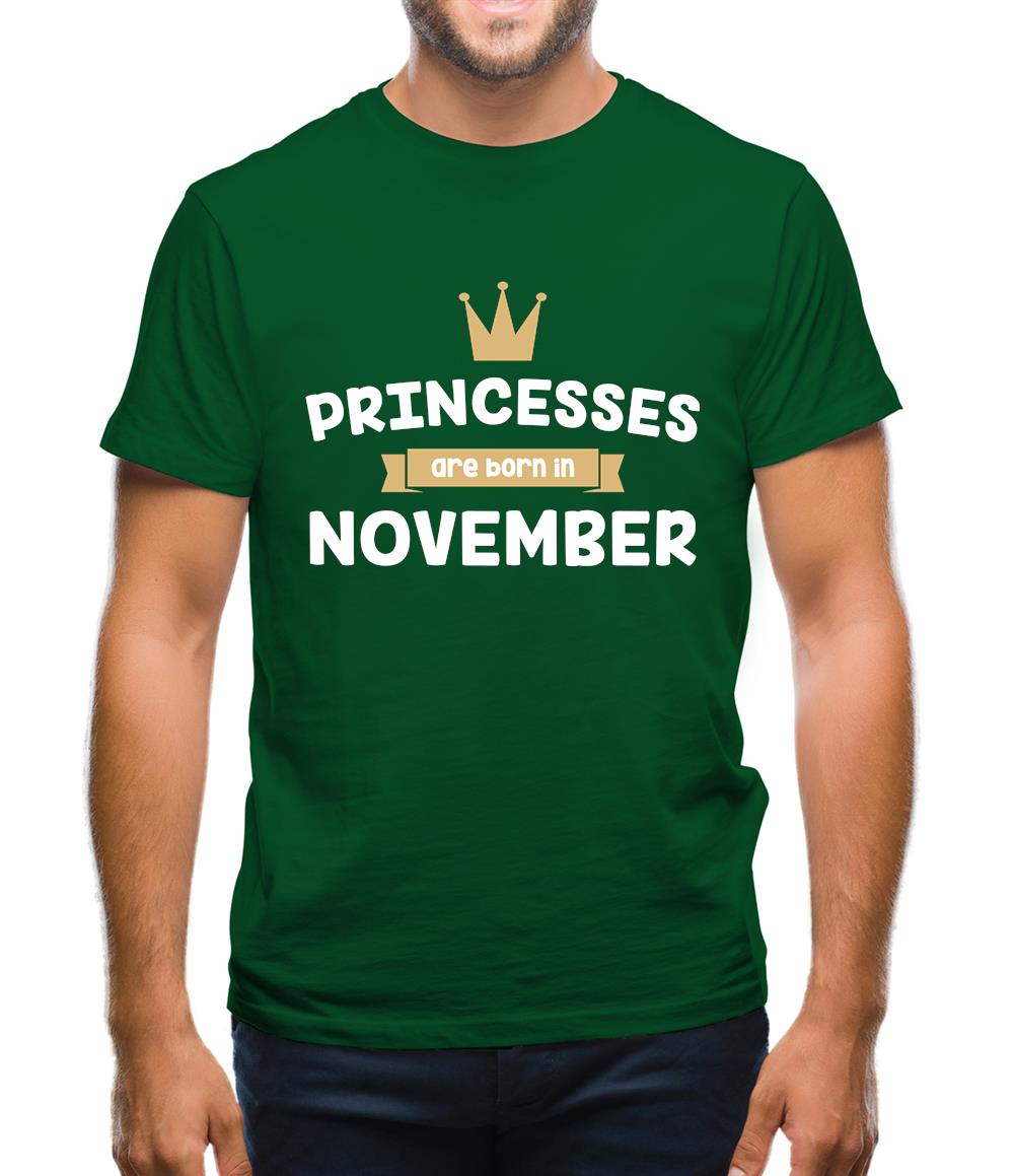 Princesses Are Born In November Mens T-Shirt Princesses Are Born In November Mens T-Shirt