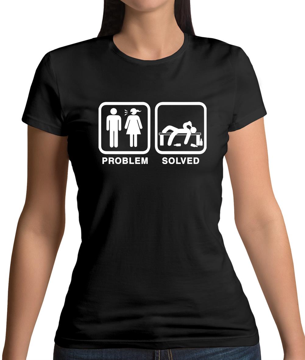 Problem Solved Drunk Womens T-Shirt Problem Solved Drunk Womens T-Shirt