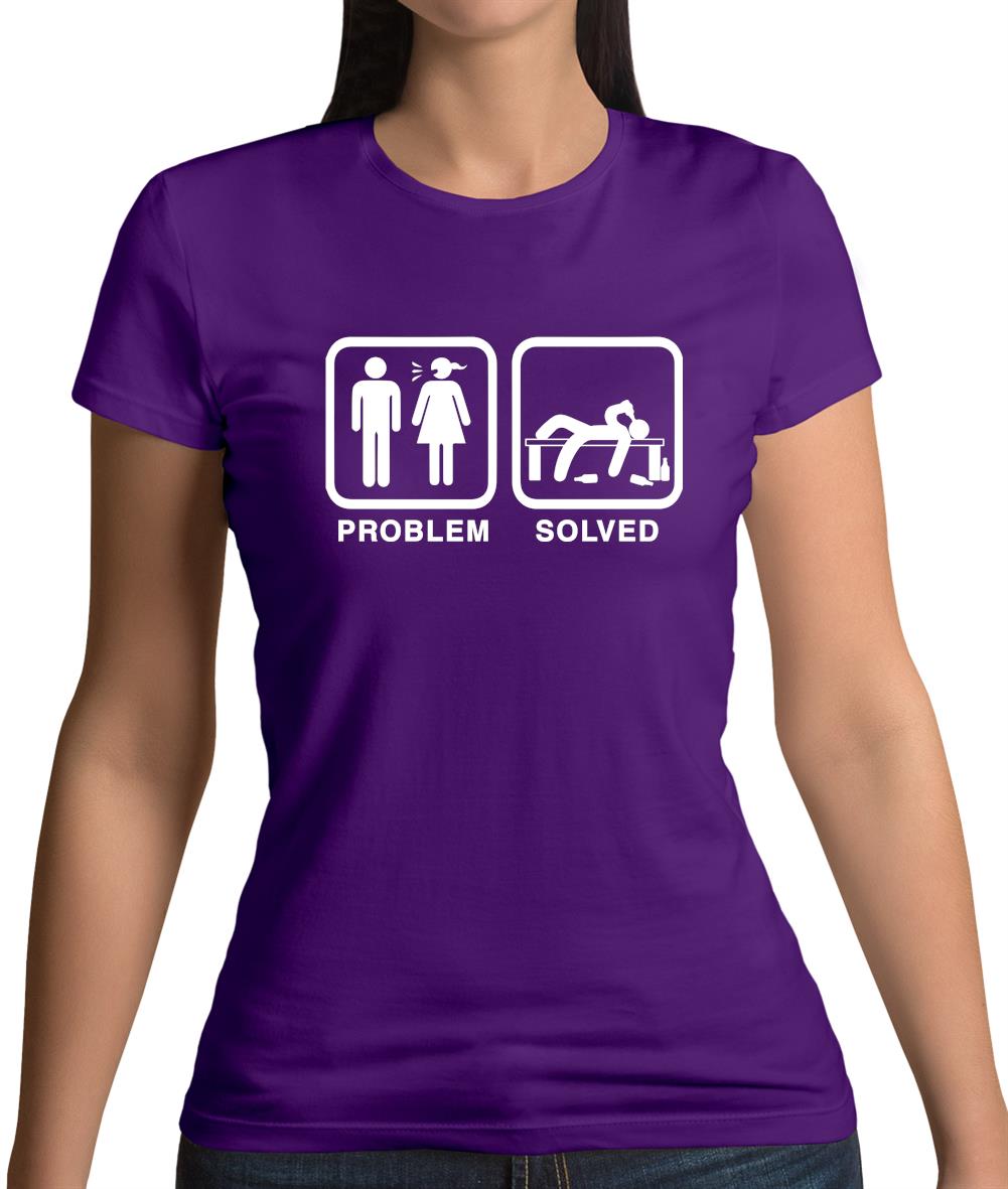 Problem Solved Drunk Womens T-Shirt Problem Solved Drunk Womens T-Shirt