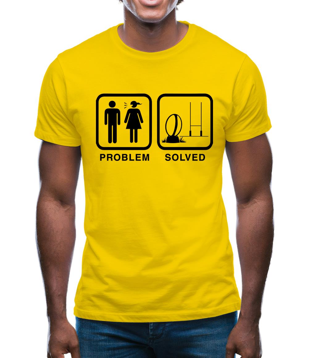 Problem Solved Rugby Mens T-Shirt Problem Solved Rugby Mens T-Shirt