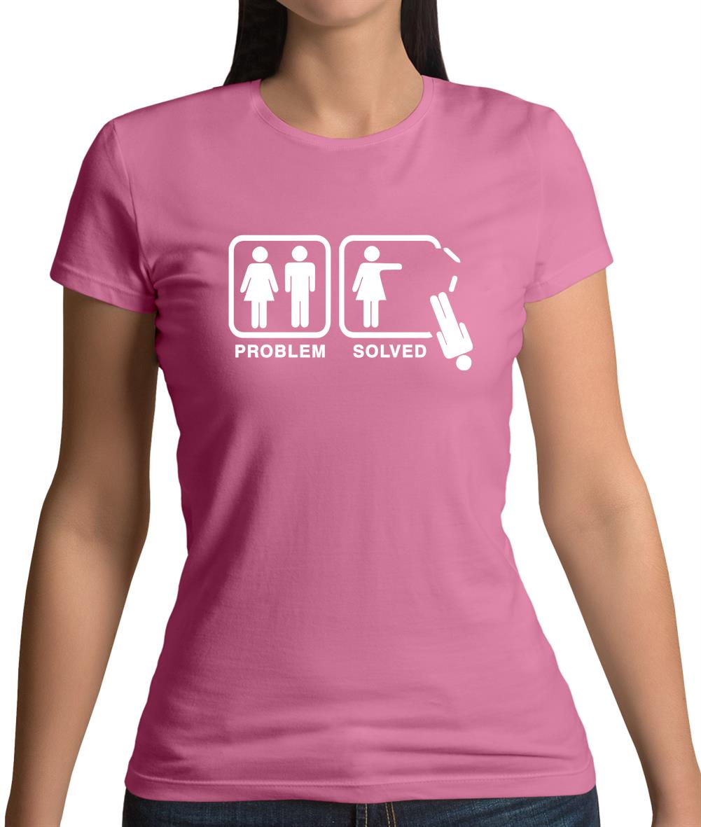 Problem Solved No Man Womens T-Shirt Problem Solved No Man Womens T-Shirt