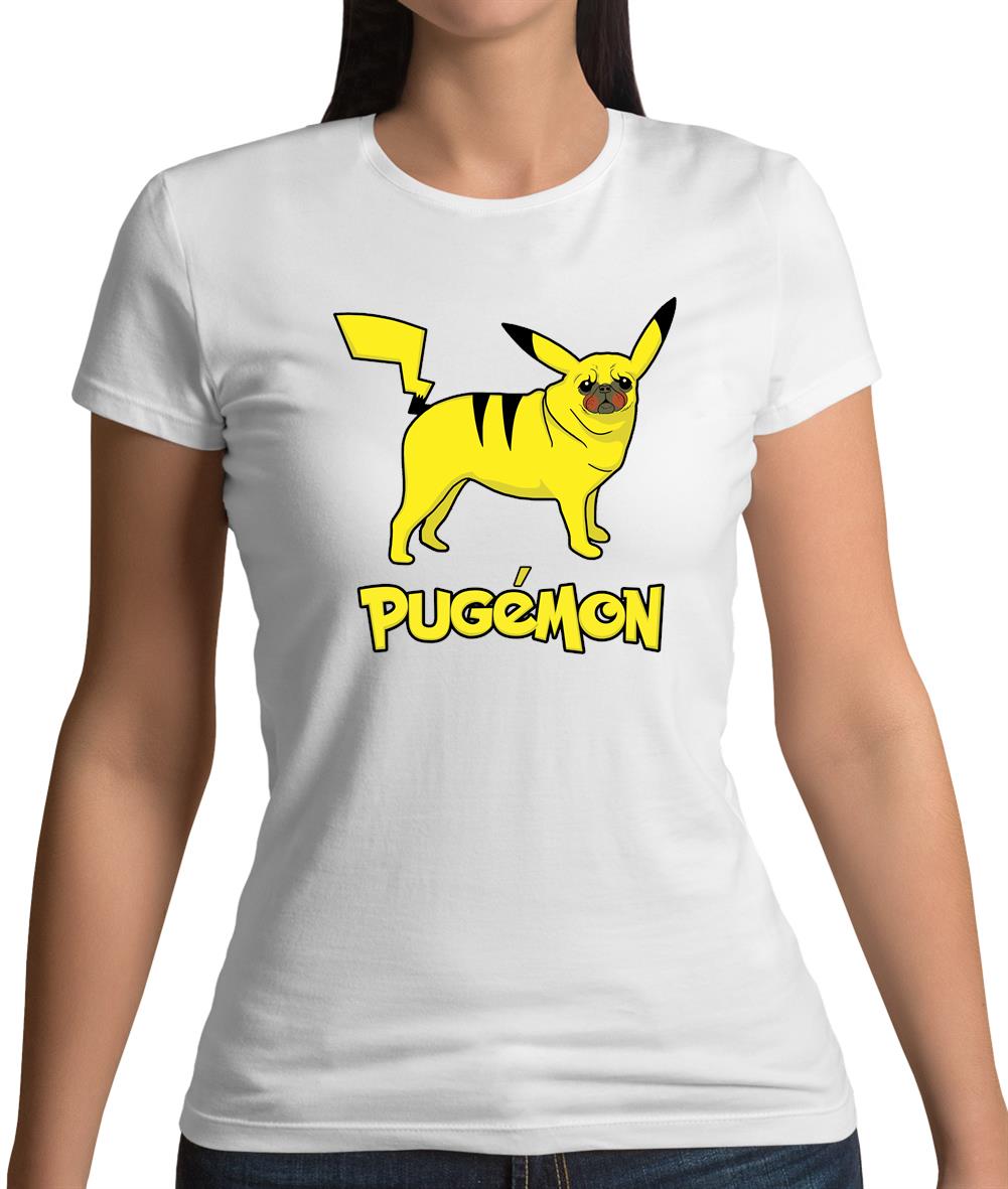 Pugemon Womens T-Shirt Pugemon Womens T-Shirt