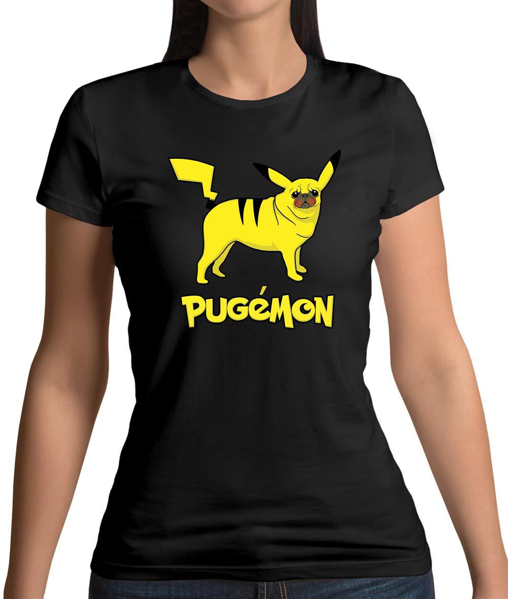 Pugemon Womens T-Shirt Pugemon Womens T-Shirt