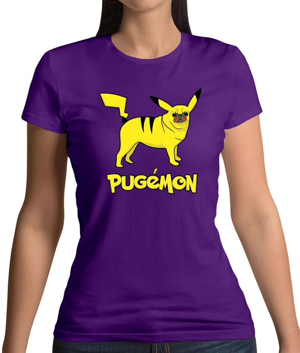Pugemon Womens T-Shirt Pugemon Womens T-Shirt
