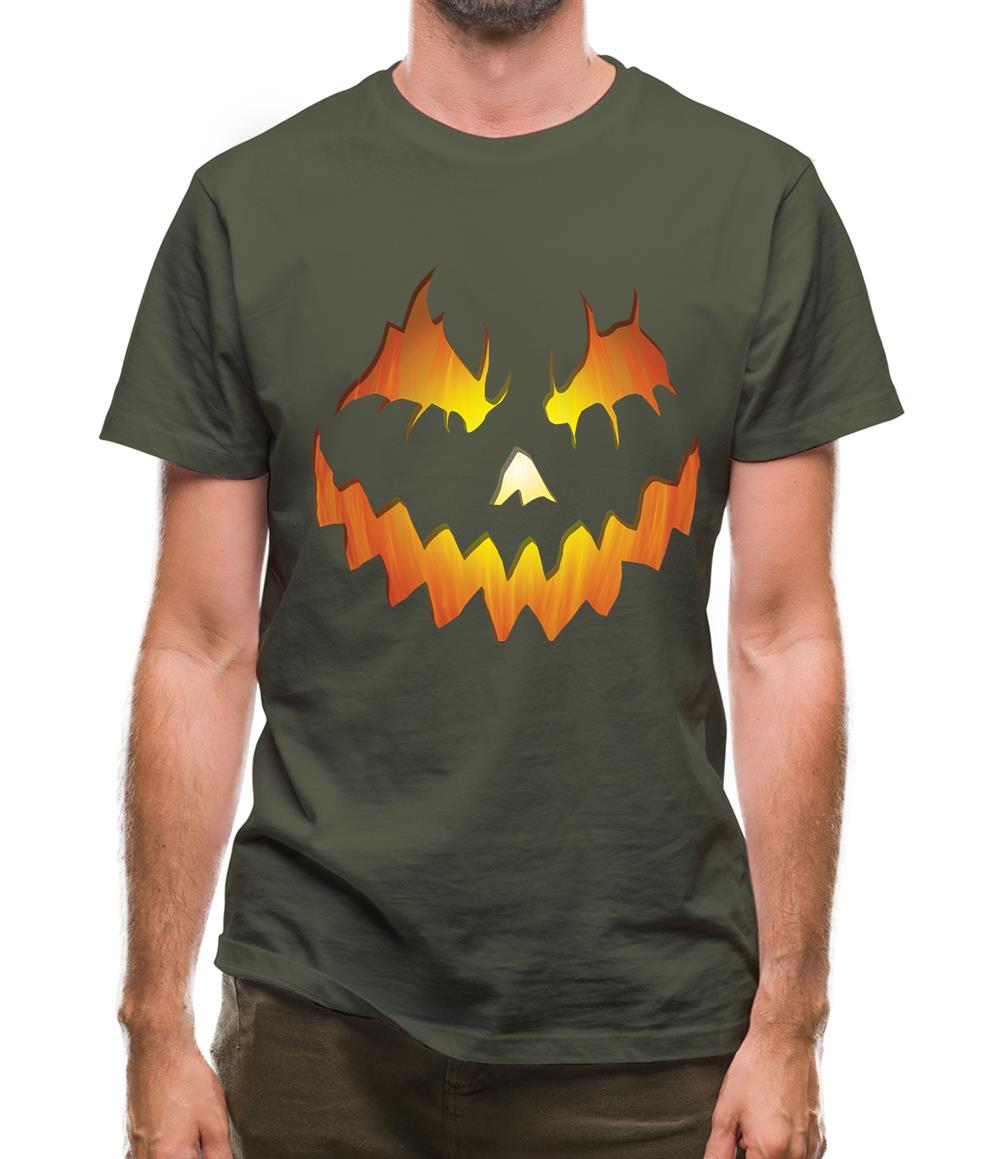 Halloween Pumpkin Face Mens T-Shirt Halloween Pumpkin Face Mens T-Shirt