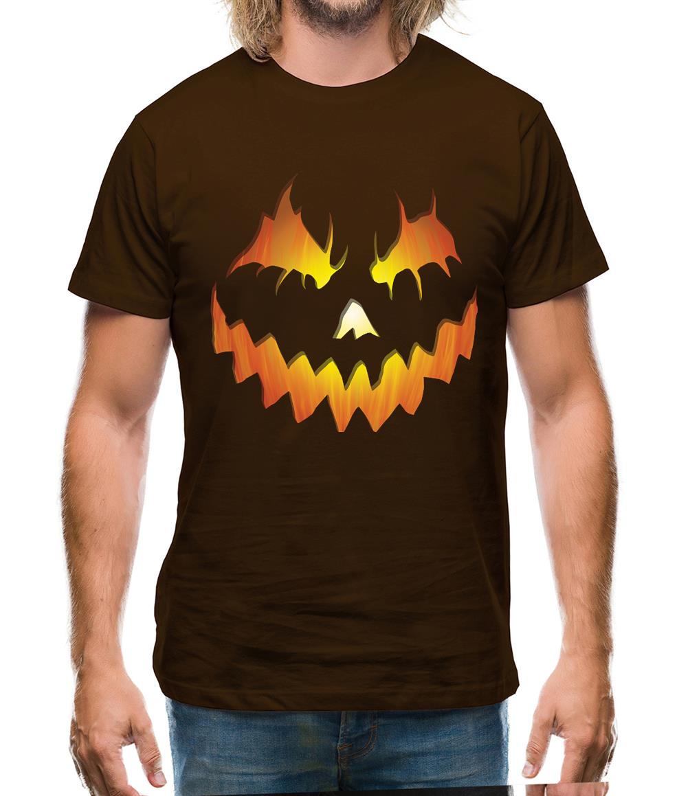 Halloween Pumpkin Face Mens T-Shirt