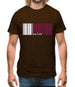 Qatar Barcode Style Flag Mens T-Shirt Qatar Barcode Style Flag Mens T-Shirt