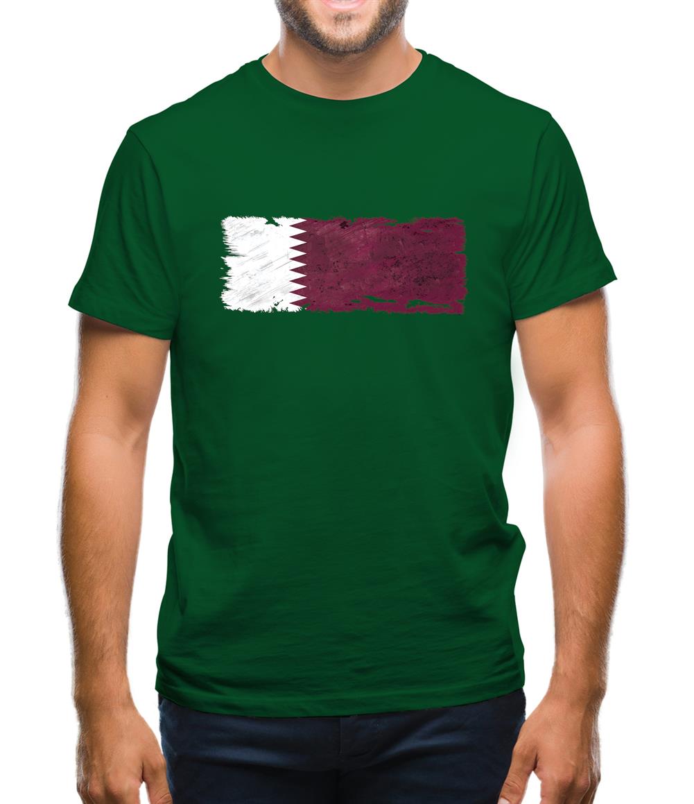 Qatar Grunge Style Flag Mens T-Shirt Qatar Grunge Style Flag Mens T-Shirt
