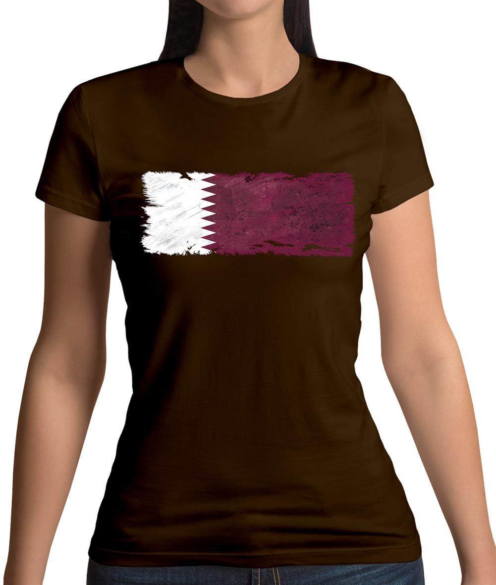Qatar Grunge Style Flag Womens T-Shirt Qatar Grunge Style Flag Womens T-Shirt