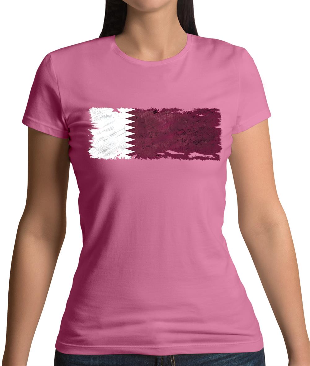 Qatar Grunge Style Flag Womens T-Shirt Qatar Grunge Style Flag Womens T-Shirt