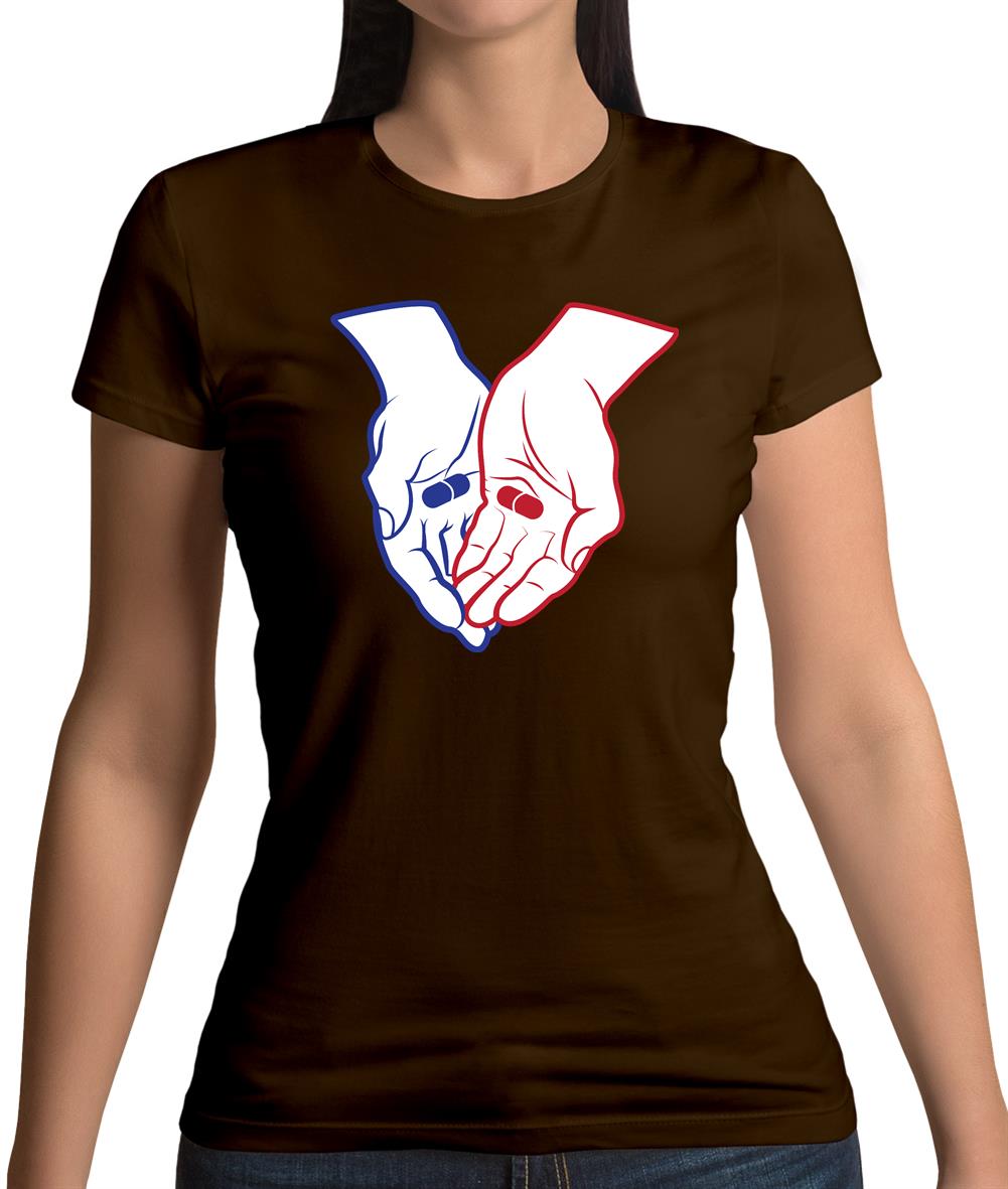 Red Pill Blue Pill Womens T-Shirt Red Pill Blue Pill Womens T-Shirt