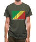 Republic Of The Congo Barcode Style Flag Mens T-Shirt Republic Of The Congo Barcode Style Flag Mens T-Shirt