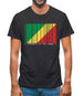 Republic Of The Congo Barcode Style Flag Mens T-Shirt Republic Of The Congo Barcode Style Flag Mens T-Shirt