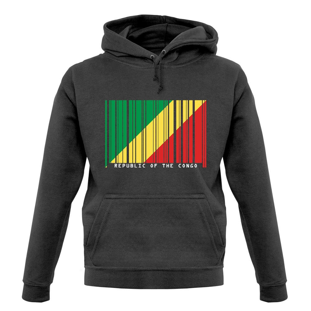 Republic Of The Congo Barcode Style Flag unisex hoodie Republic Of The Congo Barcode Style Flag unisex hoodie