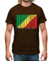 Republic Of The Congo Barcode Style Flag Mens T-Shirt Republic Of The Congo Barcode Style Flag Mens T-Shirt