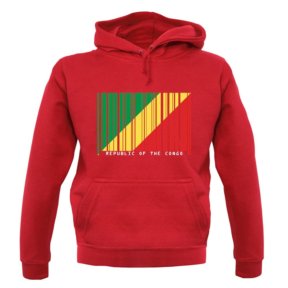 Republic Of The Congo Barcode Style Flag unisex hoodie Republic Of The Congo Barcode Style Flag unisex hoodie