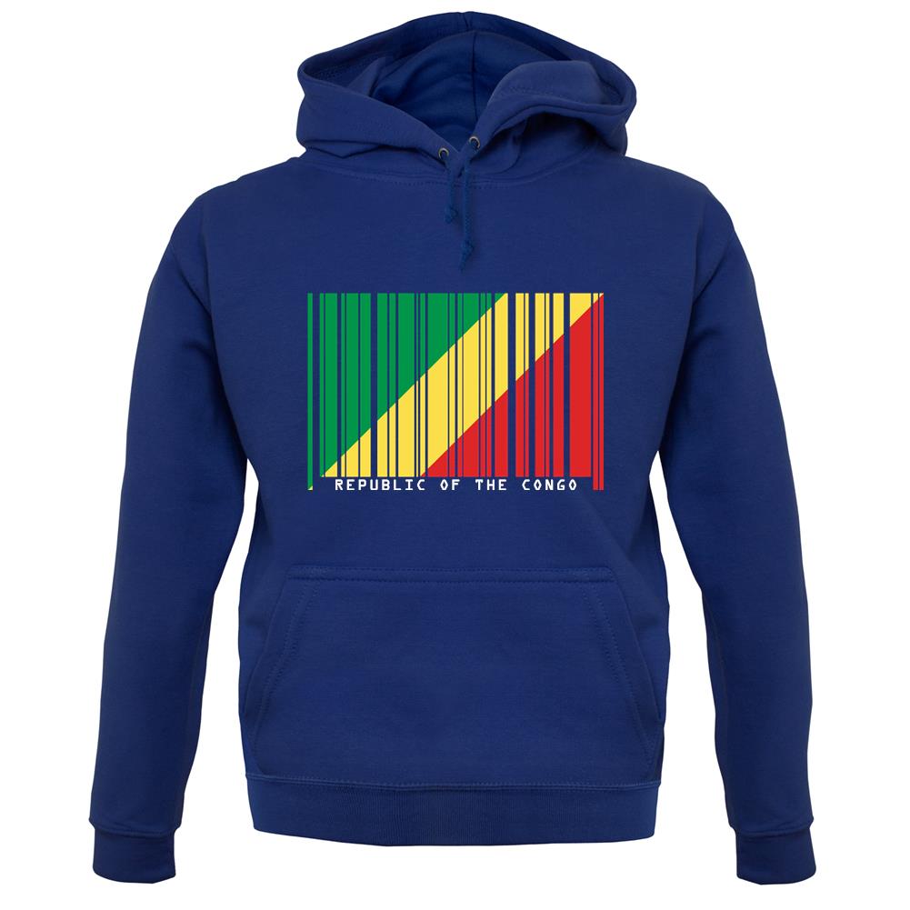 Republic Of The Congo Barcode Style Flag unisex hoodie Republic Of The Congo Barcode Style Flag unisex hoodie