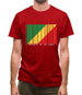 Republic Of The Congo Barcode Style Flag Mens T-Shirt Republic Of The Congo Barcode Style Flag Mens T-Shirt