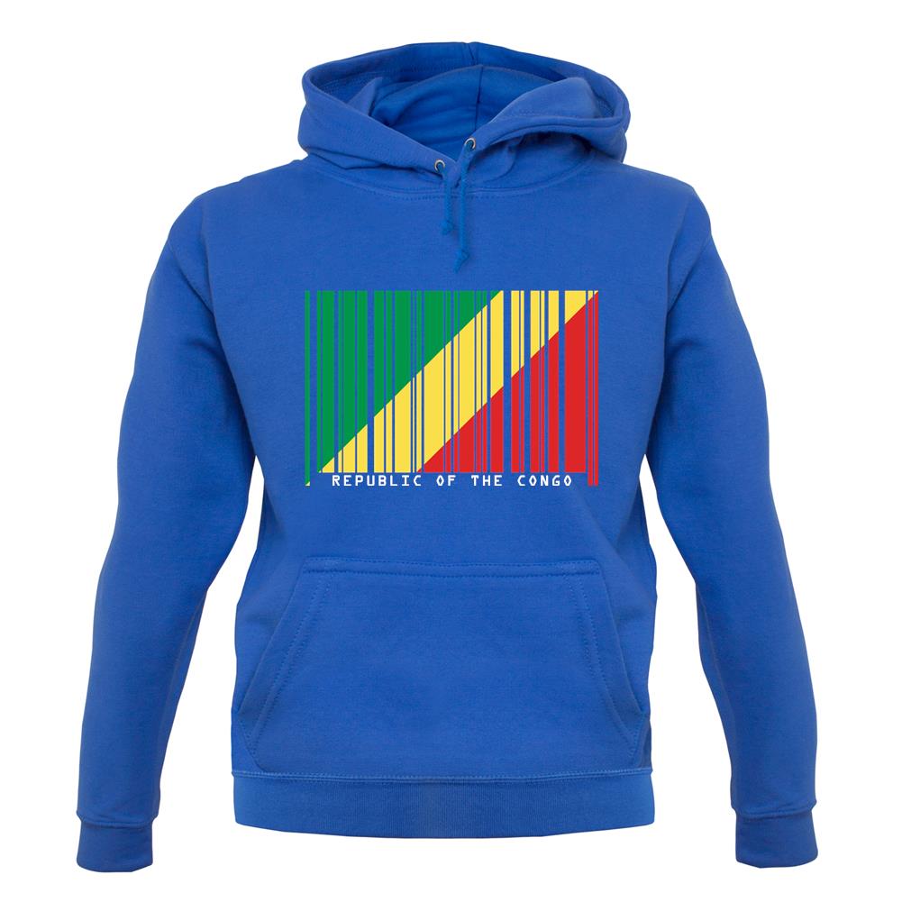 Republic Of The Congo Barcode Style Flag unisex hoodie Republic Of The Congo Barcode Style Flag unisex hoodie