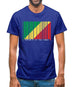 Republic Of The Congo Barcode Style Flag Mens T-Shirt Republic Of The Congo Barcode Style Flag Mens T-Shirt