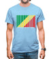 Republic Of The Congo Barcode Style Flag Mens T-Shirt Republic Of The Congo Barcode Style Flag Mens T-Shirt