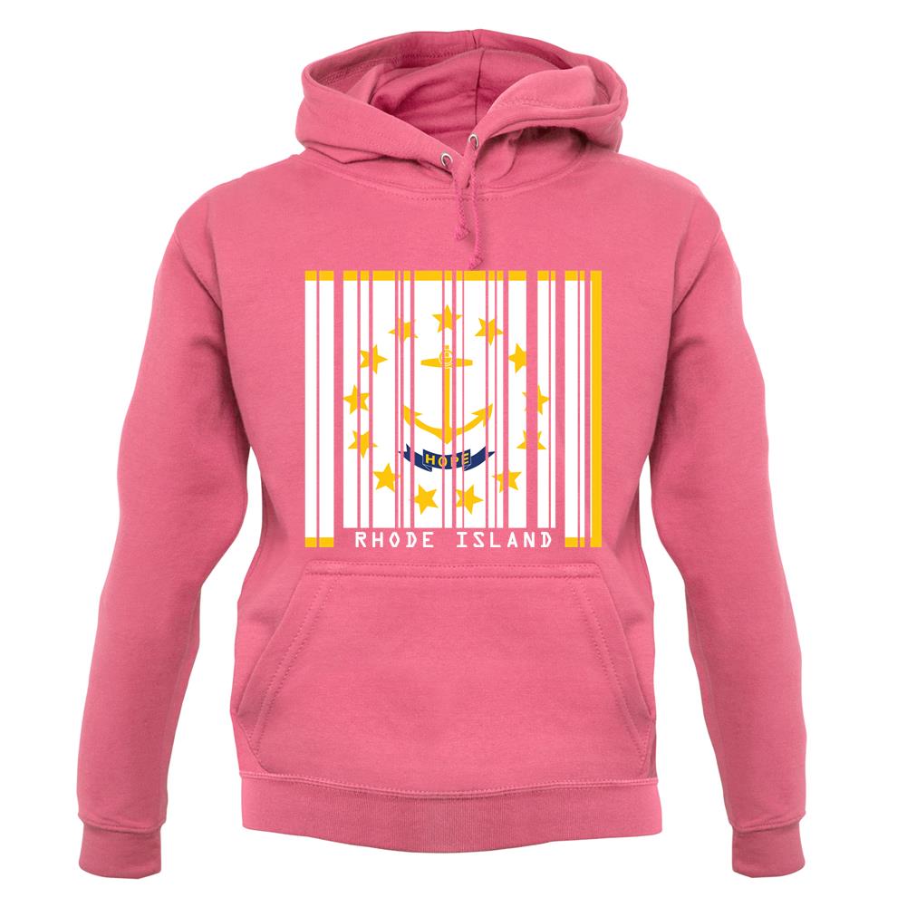 Rhode Island Barcode Style Flag unisex hoodie Rhode Island Barcode Style Flag unisex hoodie
