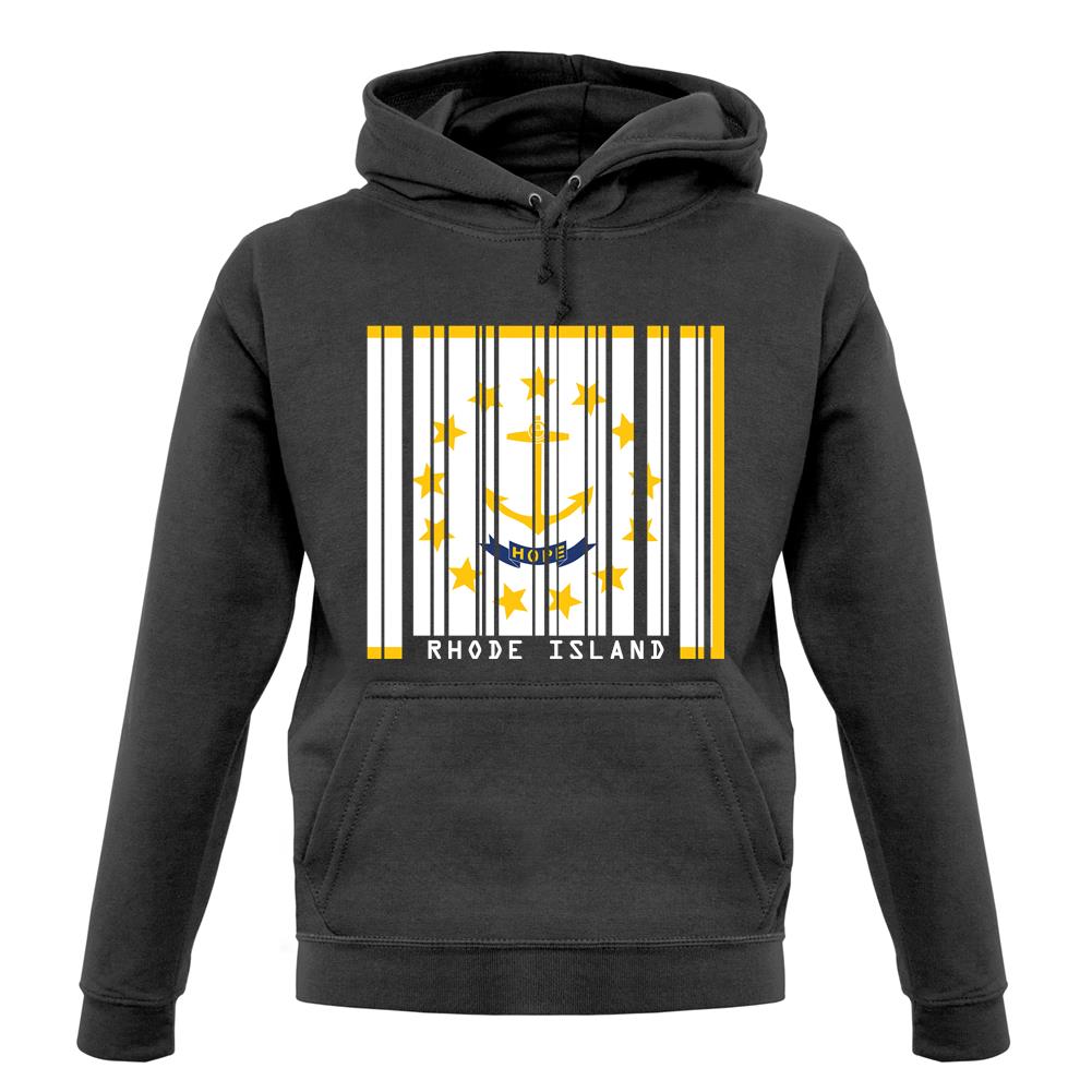 Rhode Island Barcode Style Flag unisex hoodie Rhode Island Barcode Style Flag unisex hoodie