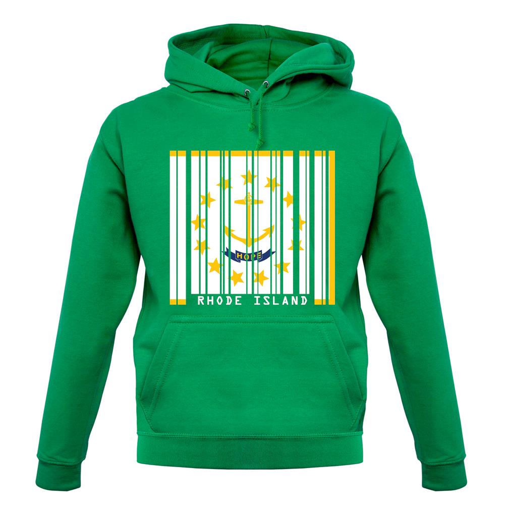 Rhode Island Barcode Style Flag unisex hoodie Rhode Island Barcode Style Flag unisex hoodie