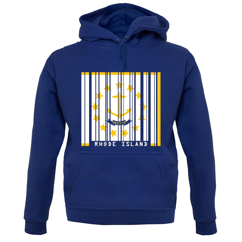 Rhode Island Barcode Style Flag unisex hoodie Rhode Island Barcode Style Flag unisex hoodie