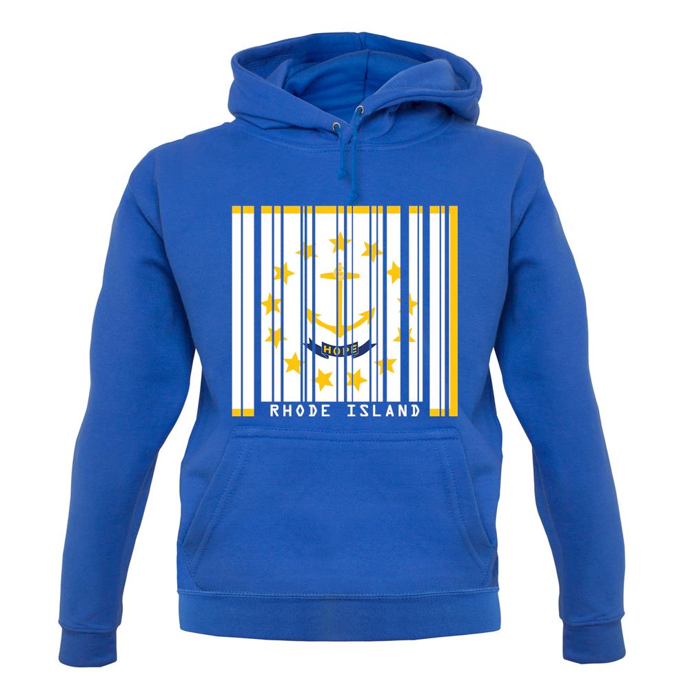 Rhode Island Barcode Style Flag unisex hoodie Rhode Island Barcode Style Flag unisex hoodie