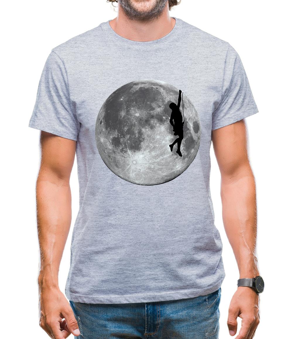 Rock Climbing Moon Mens T-Shirt Rock Climbing Moon Mens T-Shirt