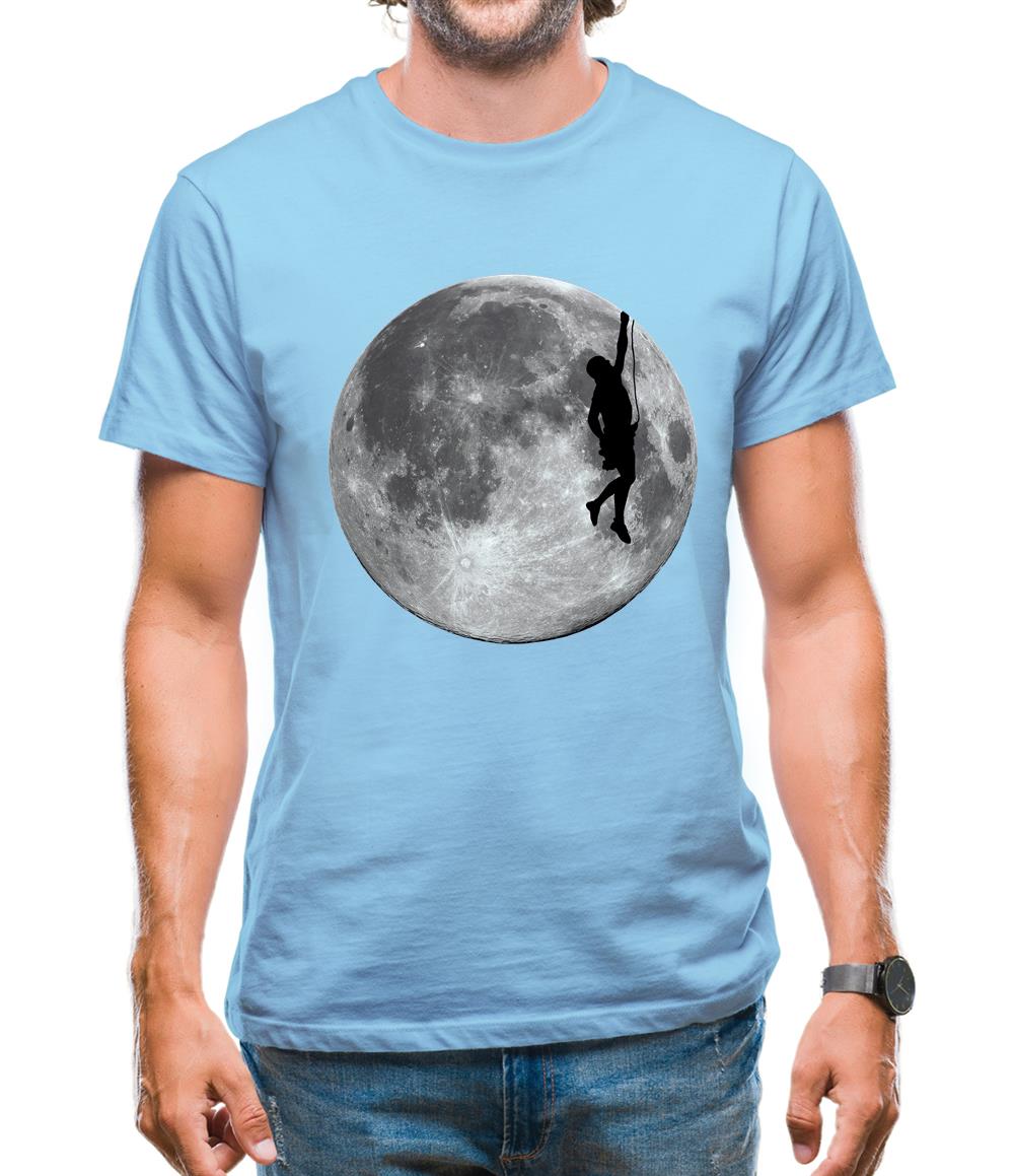Rock Climbing Moon Mens T-Shirt Rock Climbing Moon Mens T-Shirt