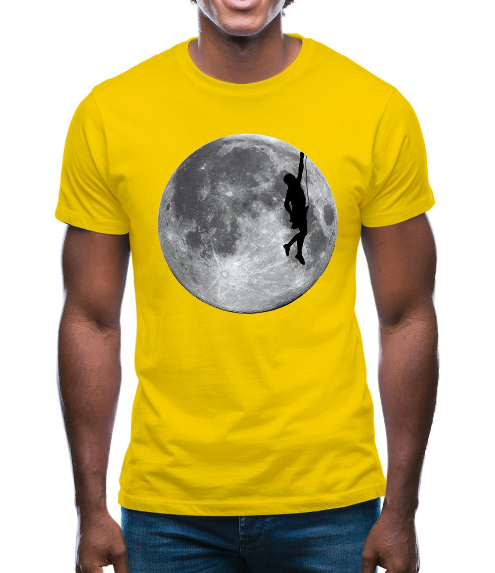 Rock Climbing Moon Mens T-Shirt Rock Climbing Moon Mens T-Shirt