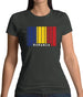 Romania Barcode Style Flag Womens T-Shirt Romania Barcode Style Flag Womens T-Shirt