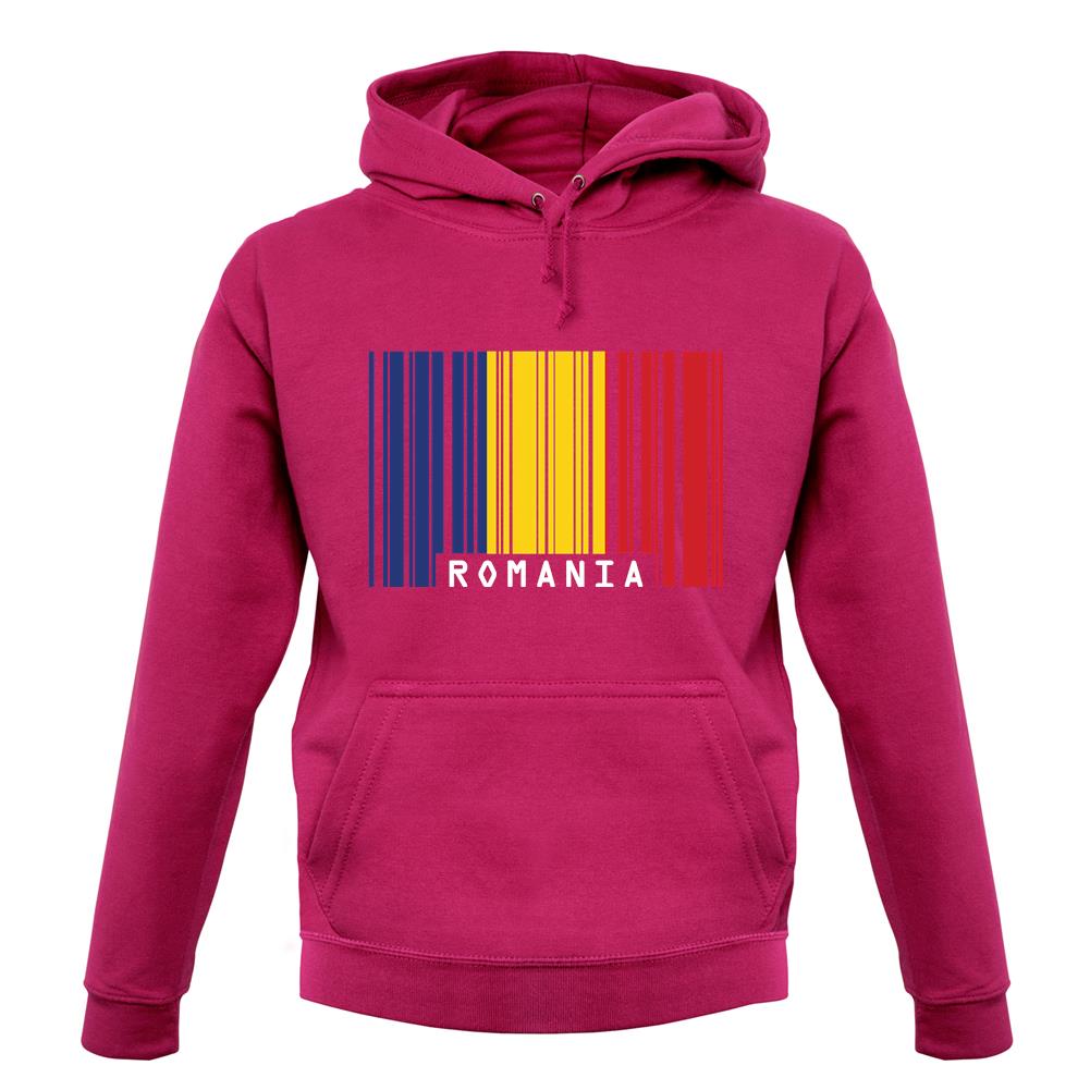 Romania Barcode Style Flag unisex hoodie Romania Barcode Style Flag unisex hoodie