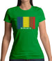 Romania Barcode Style Flag Womens T-Shirt Romania Barcode Style Flag Womens T-Shirt