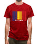 Romania Barcode Style Flag Mens T-Shirt Romania Barcode Style Flag Mens T-Shirt