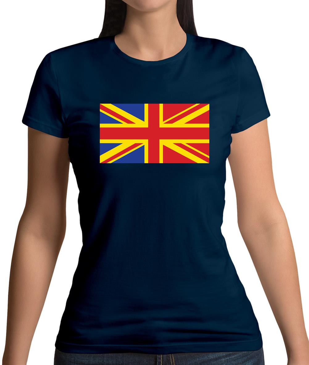 Romanian Union Jack Womens T-Shirt Romanian Union Jack Womens T-Shirt