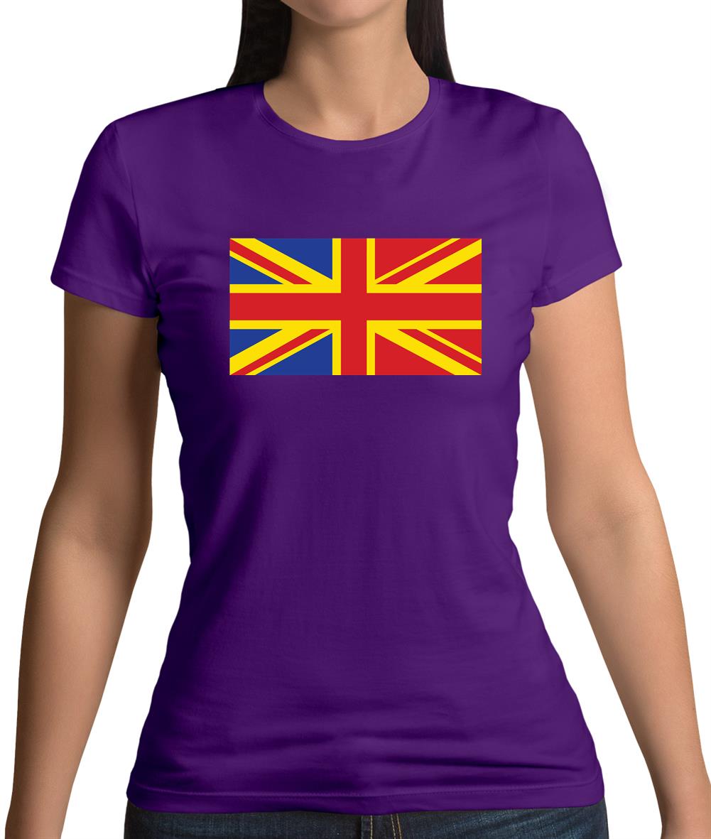Romanian Union Jack Womens T-Shirt Romanian Union Jack Womens T-Shirt