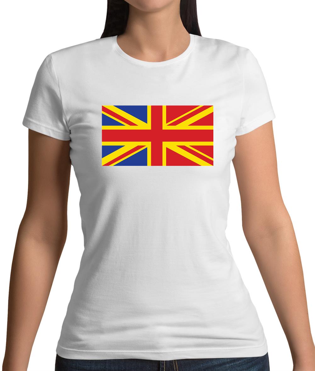 Romanian Union Jack Womens T-Shirt Romanian Union Jack Womens T-Shirt