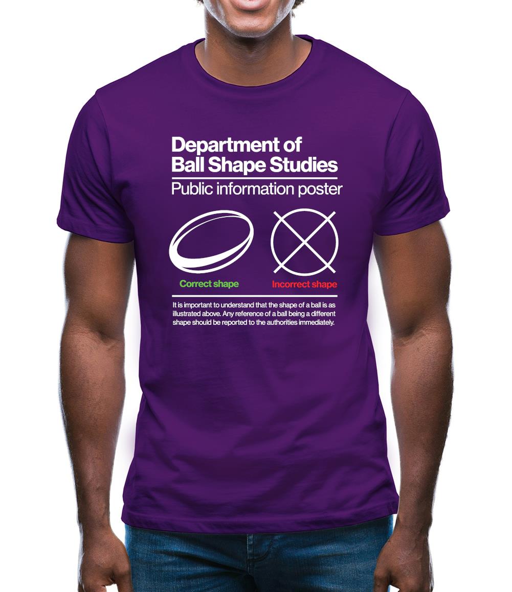 Rugby Ball Shape Mens T-Shirt Rugby Ball Shape Mens T-Shirt