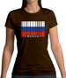 Russia Barcode Style Flag Womens T-Shirt Russia Barcode Style Flag Womens T-Shirt