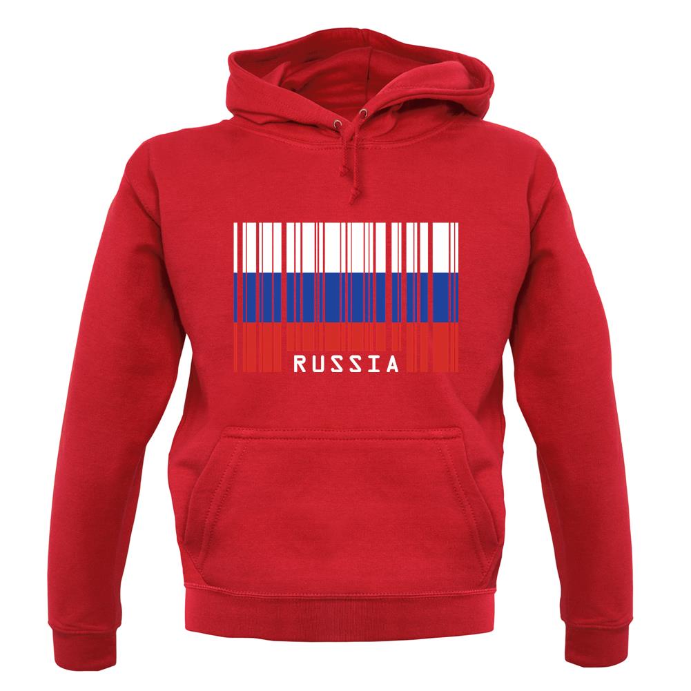 Russia Barcode Style Flag unisex hoodie Russia Barcode Style Flag unisex hoodie