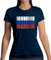Russia Barcode Style Flag Womens T-Shirt Russia Barcode Style Flag Womens T-Shirt