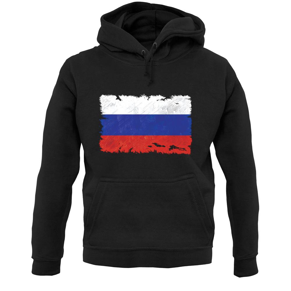 Russia Grunge Style Flag Unisex Hoodie