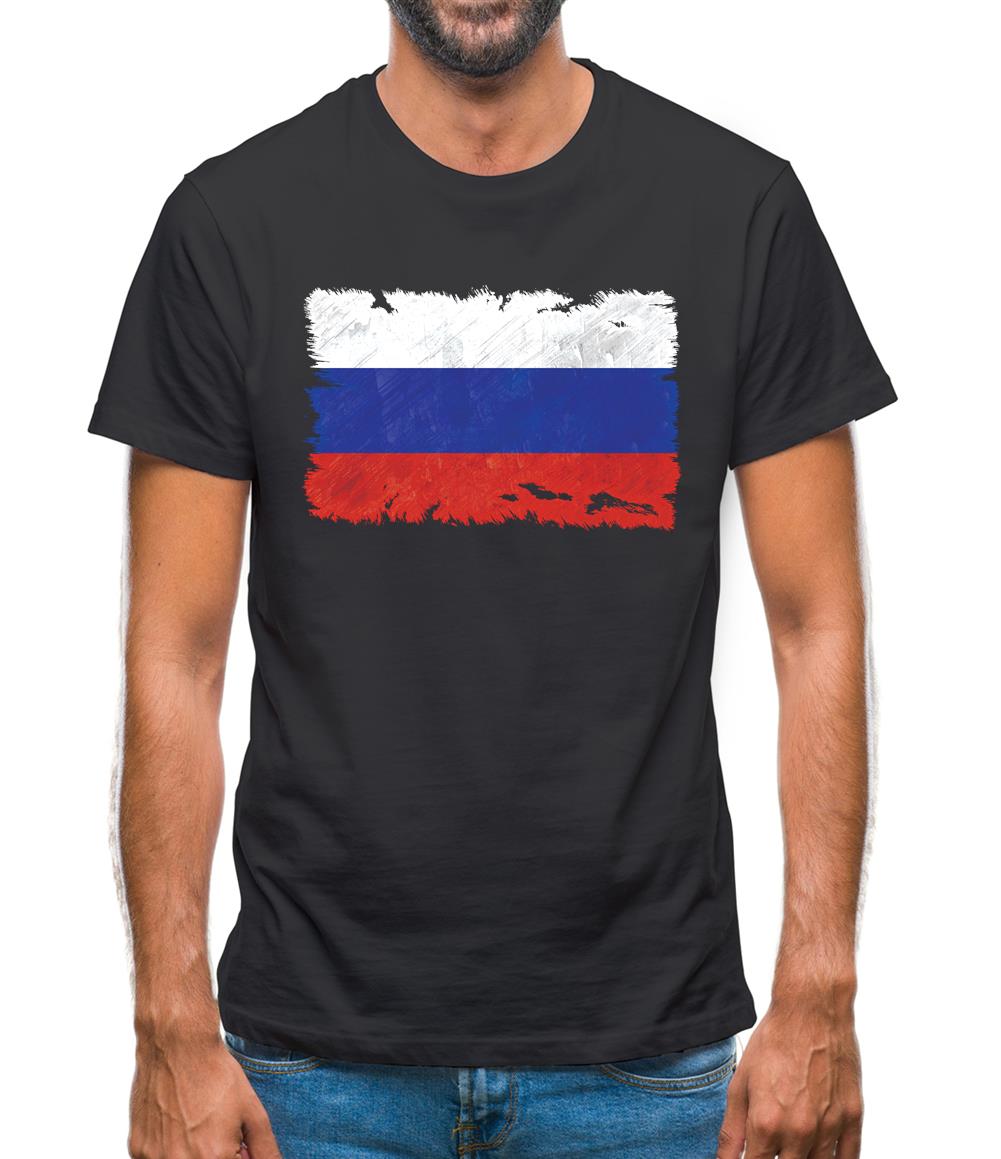 Russia Grunge Style Flag Mens T-Shirt Russia Grunge Style Flag Mens T-Shirt