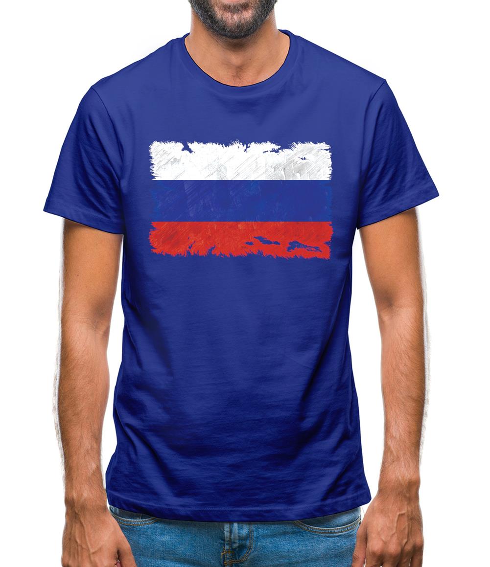 Russia Grunge Style Flag Mens T-Shirt Russia Grunge Style Flag Mens T-Shirt