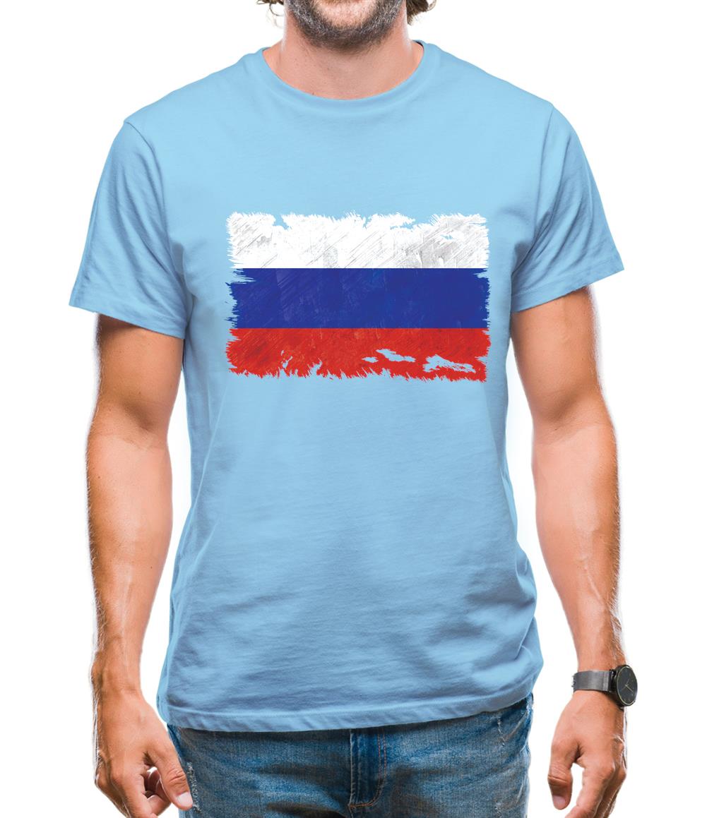 Russia Grunge Style Flag Mens T-Shirt Russia Grunge Style Flag Mens T-Shirt