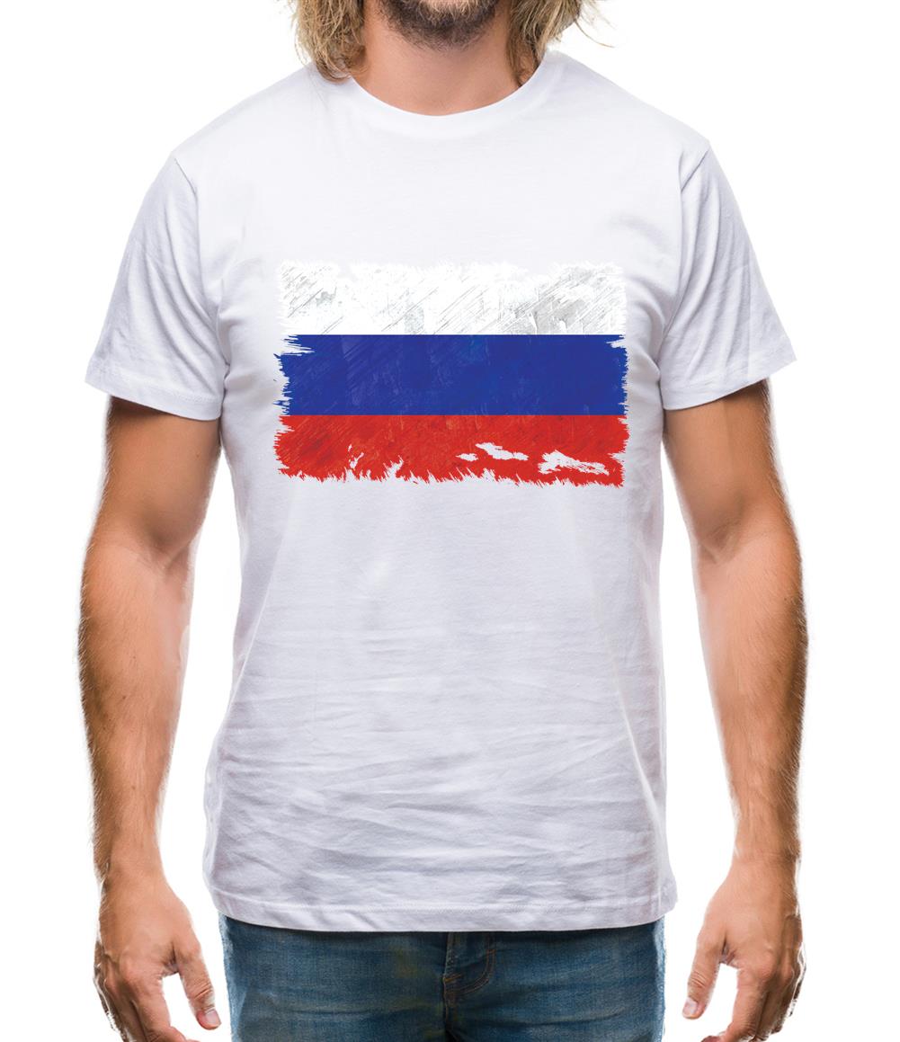Russia Grunge Style Flag Mens T-Shirt Russia Grunge Style Flag Mens T-Shirt