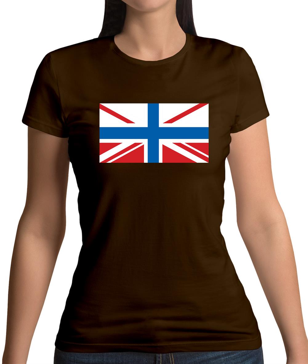 Russian Union Jack Womens T-Shirt Russian Union Jack Womens T-Shirt